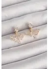  Altın Zirkon Taşlı V Model Küpe