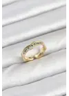 Pirinç Gold Renk Zirkon Taşlı Vintage Kadın Yüzük