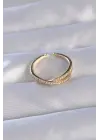 Altın Zirkon Taşlı X Model Ayarlanabilir Yüzük
