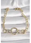 Pirinç Gold Renk Zirkon Taşlı Xuping Exclusive VIP Seri Kadın Bileklik