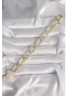 Pirinç Gold Renk Zirkon Taşlı Zincir Model Xuping VIP Exclusive Seri Bileklik