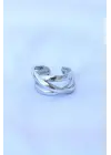  Gümüş Ayarlanabilir Sarmal Yüzük