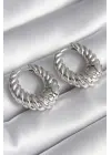  Gümüş Halka Sarmal Model Çelik Küpe