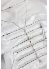 Pirinç Gümüş Renk Karışık Renk Zirkon Taşlı Y Kadın Kolye