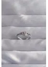  Gümüş Renkli Zirkon Taşlı Ayarlamalı Yüzük