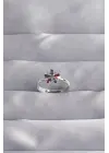  Gümüş Renkli Zirkon Taşlı Ayarlamalı Yüzük