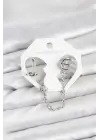 Çelik Gümüş Renk Sarmal Model Zincir Bağlantılı Ear Cuff Küpe Seti