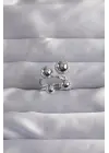  Gümüş Topçuk Model Ayarlamalı Yüzük