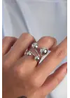  Gümüş Topçuk Model Ayarlamalı Yüzük
