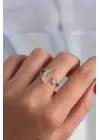  Gümüş Zirkon Taşlı Ay Yıldız Model Ayarlamalı Yüzük