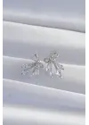  Gümüş Zirkon Taşlı Fiyonk Küpe