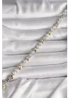 Pirinç Gümüş Renk Zirkon Taşlı Gold Kalpli VIP Seri Kadın Bileklik