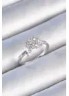  Gümüş Zirkon Taşlı Çelik Yüzük