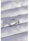  Gümüş Zirkon Taşlı Kalpli 2li Görünüm Ayarlanabilir Yüzük