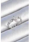  Gümüş Zirkon Taşlı Kutup Yıldızı Zincir Kordon Model Çelik Yüzük