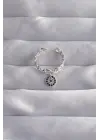  Gümüş Zirkon Taşlı Nazar Boncuk Model Ayarlamalı Yüzük