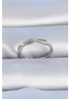  Gümüş Zirkon Taşlı Sarmal Model Çelik Yüzük