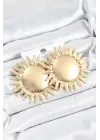 Pirinç Güneş Model Gold Renk Kadın Küpe