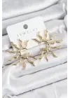 Pirinç Güneş Model Gold Renk Kadın Küpe