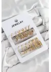 Pirinç Karışık Halka Model Gold Renk 6 Çift Kadın Küpe Set