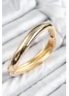 Pirinç Kıvrım Model Gold Renk Kadın Kelepçe