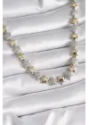 Pirinç Mix  Zirkon Taşlı Yıldız Model VIP Exclusive Seri  Çelik Kolye