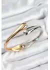 Pirinç Sarmal Model Gümüş Ve Gold Renk Kadın Kelepçe