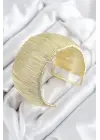 Pirinç Tel Sarma Model Gold Renk Kadın Bileklilk