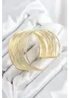 Pirinç Tel Sarma Model Gold Renk Kadın Bileklilk