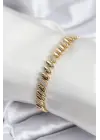 Pirinç VIP Seri Gold Renk Arpa Model Kadın Bileklik