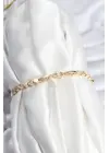 Pirinç VIP Seri Gold Renk Petek Model Kadın Bileklik