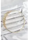 Pirinç Yaprak Model Gold Renk Pazu Bileklik