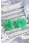  Yeşil Renkli Flora Küpe