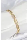Pirinç Zirkon Taşlı Messika Model Gold Renk VIP Seri Kadın Bileklik