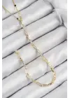 Pirinç Zirkon Taşlı Model Gold Renk Y Kolye