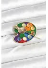 Ressam Paleti Model Broş