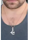 Rose Renk Metal Orak ve Balta Figürlü Erkek Kolye