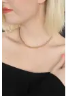 Rose Zincir Kadın Çelik Kolye