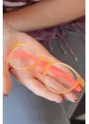   Sarı Renk Oval Turuncu Renk Bayan Gözlük