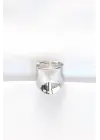 Silver Renk Ayarlanabilir Kavisli Ayna Yüzük