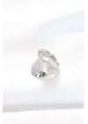 Silver Renk Ayarlanabilir Kavisli Ayna Yüzük