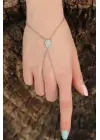 Silver Renk Zirkon Taşlı Fatma Ana Eli Figürlü Şahmeran Bileklik