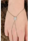 Silver Renk Zirkon Taşlı Fatma Ana Eli Figürlü Şahmeran Bileklik