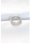 Sıralı Baget Taşlı Silver Renk Ayarlanabilir Yüzük