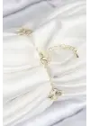 VIP Pirinç Yonca Model Gold Renk Kadın Bileklik