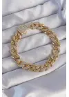 Vip Seri Gurmet Gold Renk Zirkon Taşlı Bileklik