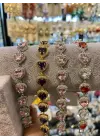 VIP Seri Zirkon Taşlı Kalp Bileklik (Pembe – Mor – Beyaz)