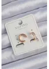 Xuping Rose Renk Zirkon Taş Kaplama Earcuff Küpe