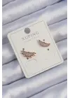 Xuping Rose Renk Zirkon Taşlı Ay ve Güneş Tasarımlı Küpe