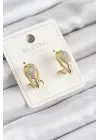 Xuping Zirkon Taşlı Damla Model Gold Renk Kadın Küpe